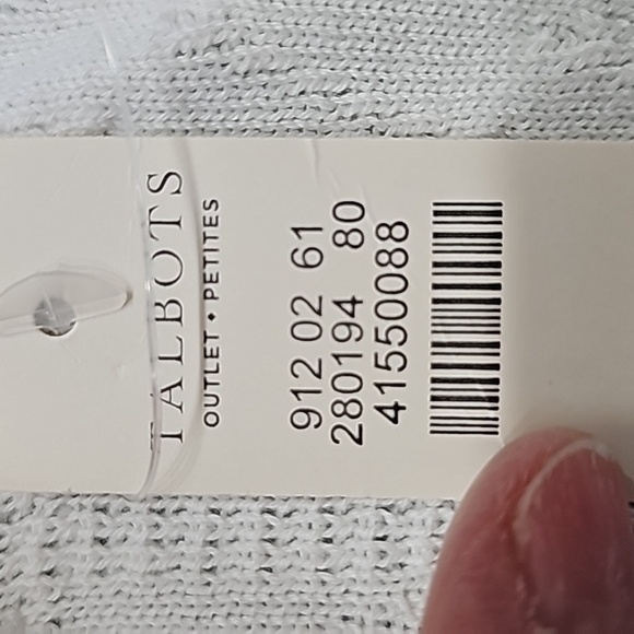 TALBOTS NWT, White pop Over, and Sweater size Petite small. Staple to wardrobe. - Picture 7 of 13